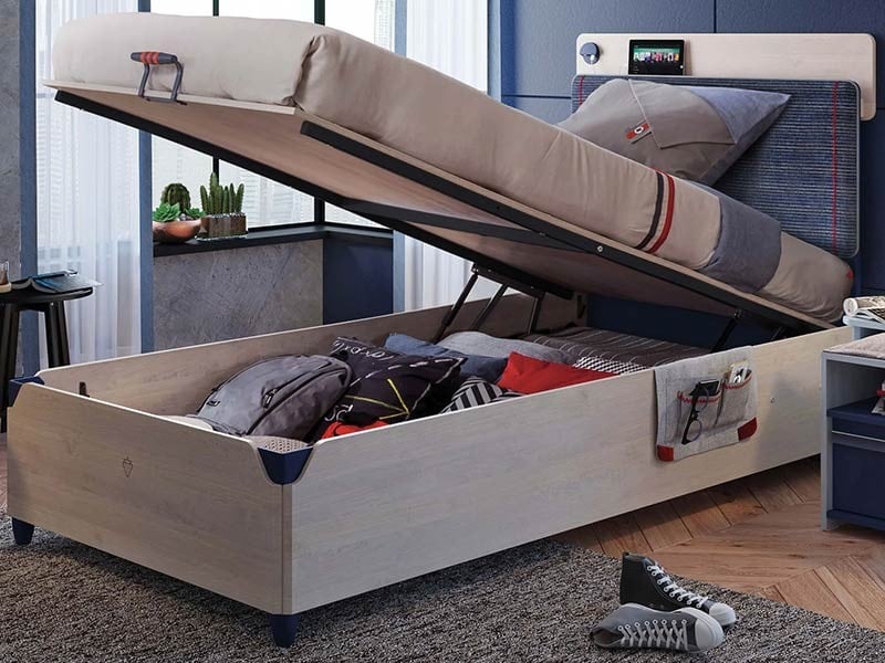 Παιδικό κρεβάτι με αποθηκευτικό χώρο TR-1706 USB CHARGING | Cilek