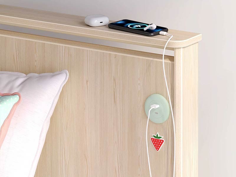 Παιδικό κρεβάτι ημίδιπλο NATURAL 1020 USB CHARGING