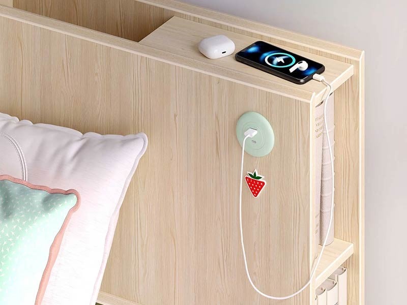 Παιδικό κρεβάτι ημίδιπλο NATURAL 1060 USB CHARGING
