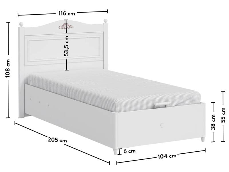 Παιδικό κρεβάτι με αποθηκευτικό χώρο RU-1705