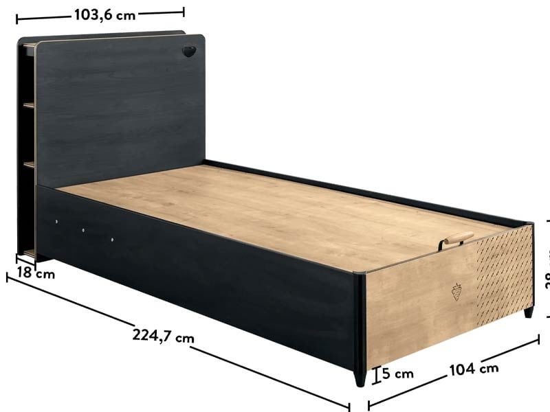 Παιδικό κρεβάτι με αποθηκευτικό χώρο BL-1705 USB CHARGING